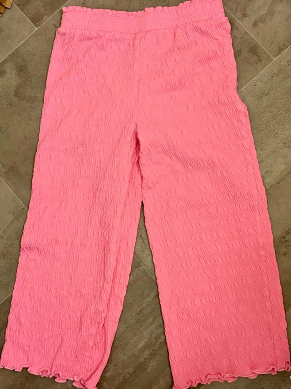 Derek Heart Bright Pink Crinkled Wide-Leg Pants set of 2 & btween wide leg pants